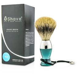 shaving brush metal / acrylic, blue, fine badger hair