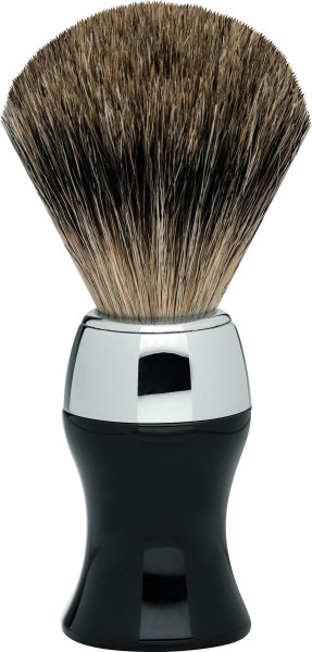 Erbe Shaving Brush badger hair precious resin black "Premium Design VIENNA"