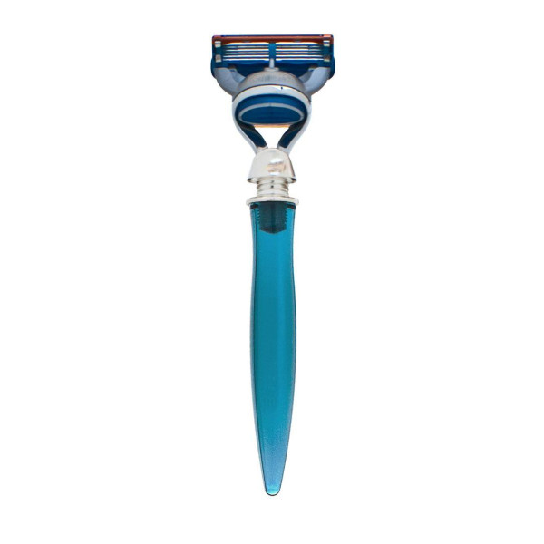 shaver Gillette Fusion, acrylic, blue