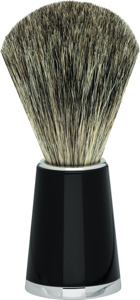 Erbe Shaving Brush badger hair precious resin black "Premium Design NEW YORK"