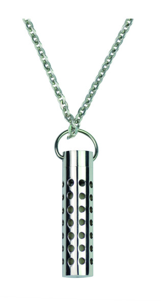 Perfume - pendant men silver | stainless | cylinder