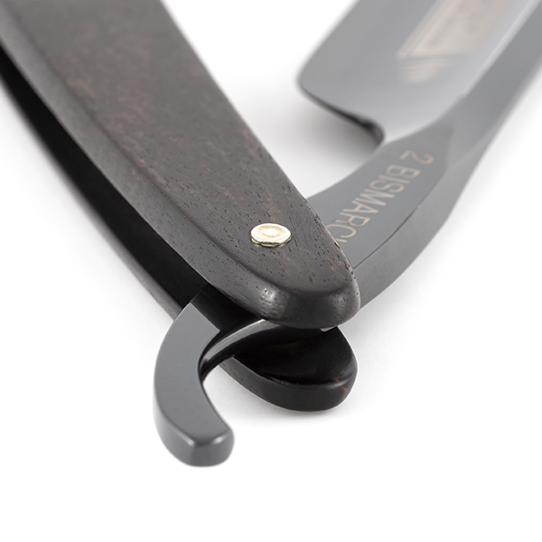 Straight razor 6/8" Carbon | Bismarck | silver-coloured inlay
