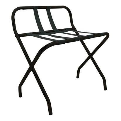 Luggage Rack made of tubular steel, hinged black matt Protective back brace