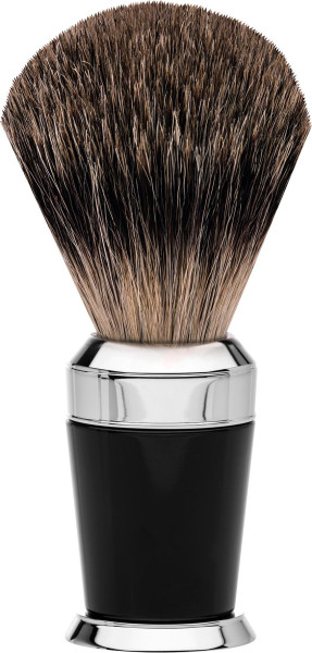 Erbe Shaving Brush badger hair precious resin black "Premium Design PARIS"