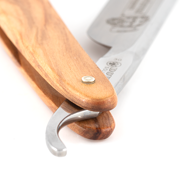 Straight razor 5/8" carbon | Barbarossa Olive wood