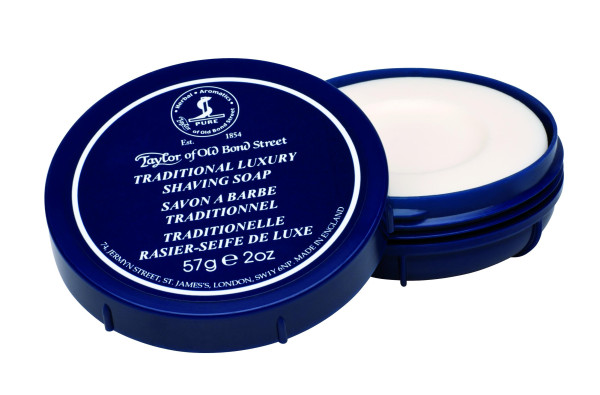 Traditional luxury shaving soap, hard, in travel box