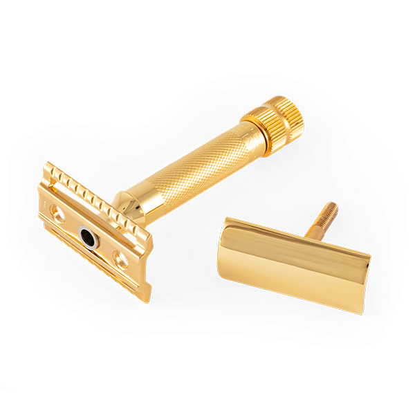 Safty razor 34G | short handle | 24k gold-plated