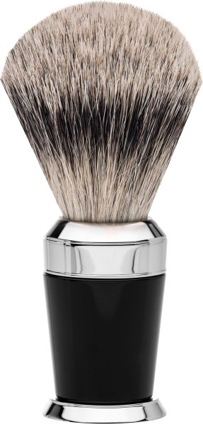 Erbe Shaving Brush Silvertip precious resin black "Premium Design PARIS"