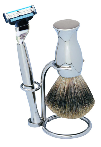 Shaving Set plated, 3 pieces, Gillette Mach3