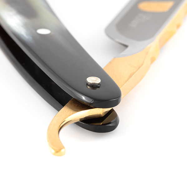 Straight razor 5/8" Carbon | Mountain Lion Buffalo horn