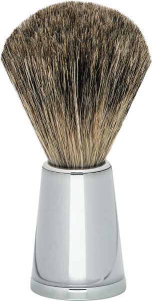 Erbe Shaving Brush badger hair Metal glossy refined "Premium Design NEW YORK"