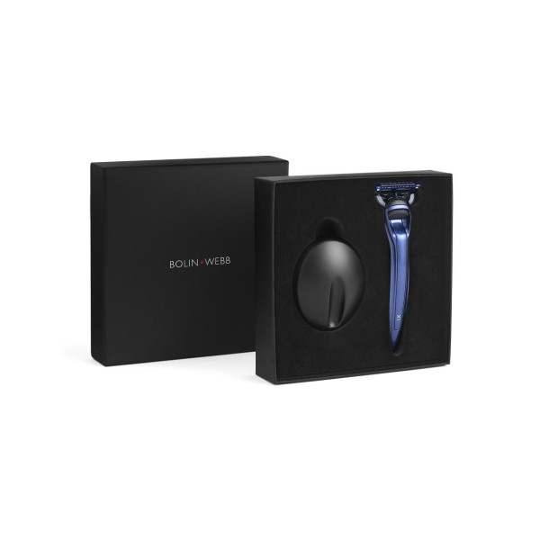 X1 Ocean Blue gift set with wet razor and stand