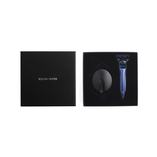 X1 Ocean Blue gift set with wet razor and stand