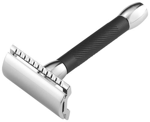 Safty razor 30c | short handle | polished chrome | black