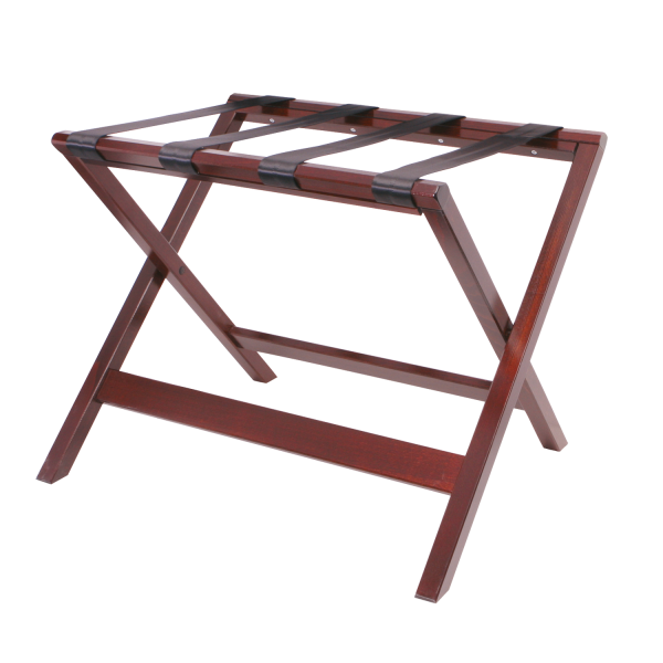Luggage Rack Protective back brace beech wood Mahogany stained