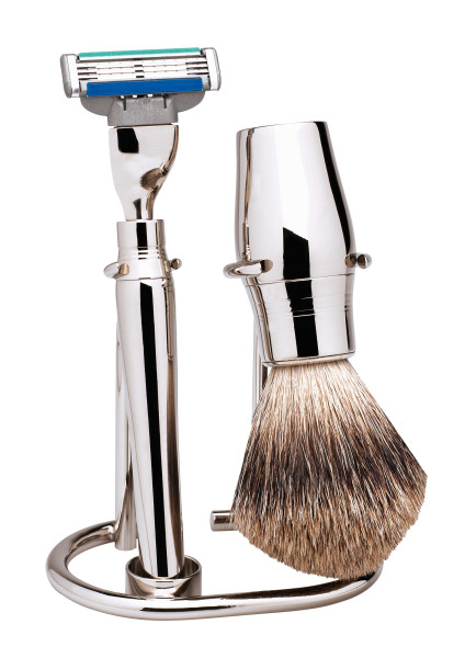 Shaving Set | Gillette® Mach3®| glossy metallic | 3 parts