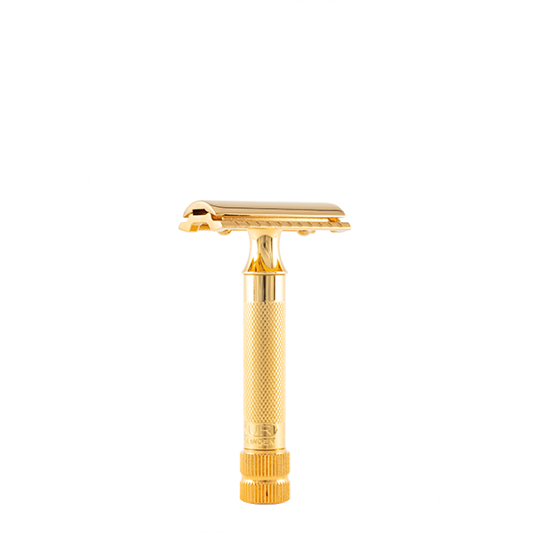 Safty razor 34G | short handle | 24k gold-plated