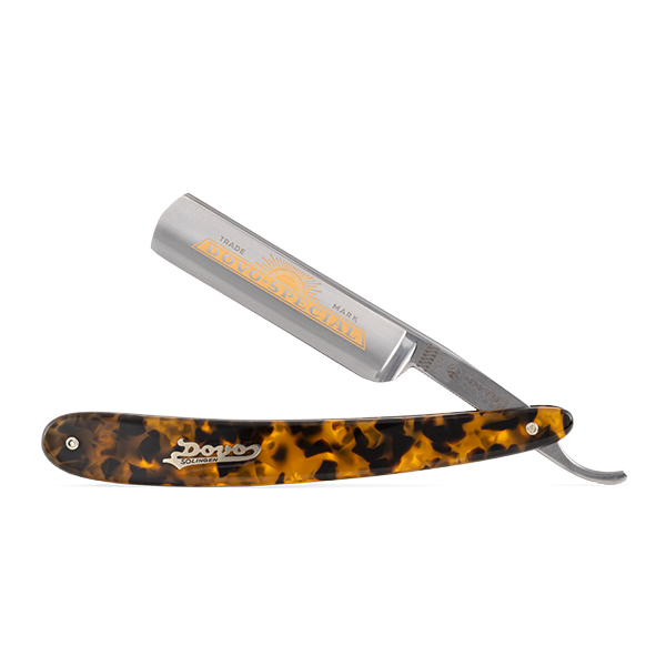 Straight razor 5/8" carbon | Special Acrylic glass tortoise shell