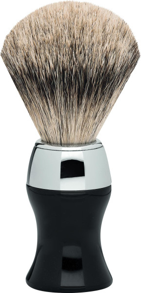 Erbe Shaving Brush Silvertip precious resin black "Premium Design VIENNA"