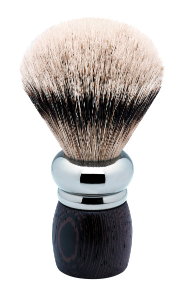 rhodium shaving, Wenge wood, silvertip
