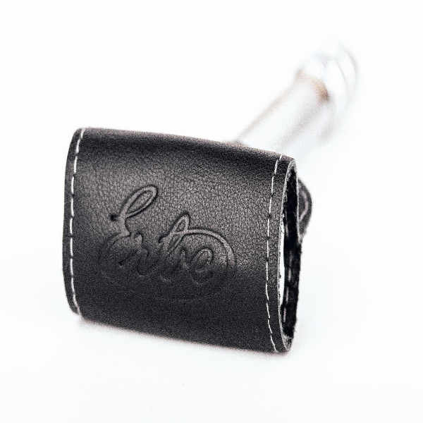 Blade guard for wet shaver leather black