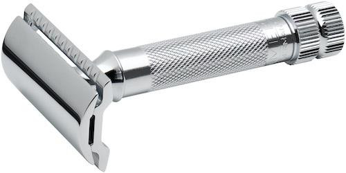 Safty razor 34C | short handle | chrome-plated | tooth comb