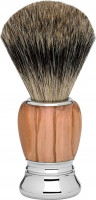 Erbe Shaving Brush Silvertip Olive Wood "Premium Design MILANO"