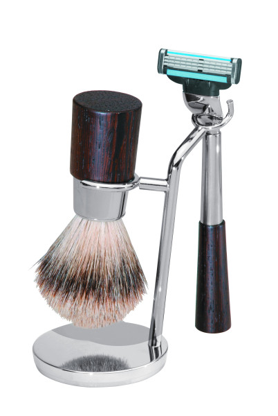 Shaving Set Wenge wood, 3-parts, Gillette Mach3