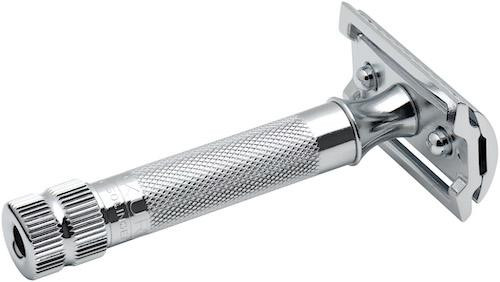 Safty razor 34C | short handle | chrome-plated | tooth comb