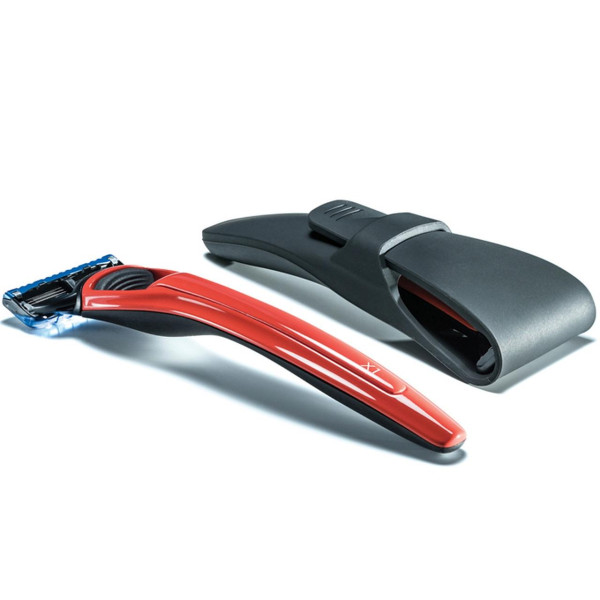 X1 Cooper Red gift set with wet razor and razor stand